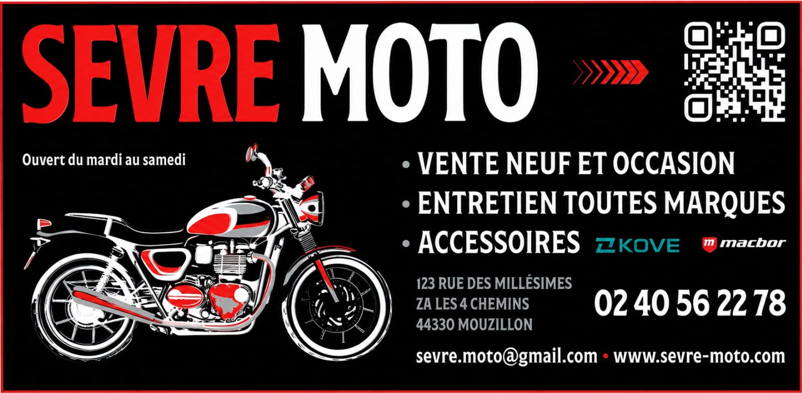 Logo Sèvre Moto - Partenaire officiel des Baroudeuses du Vignoble